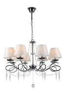 Люстра подвесная Padru OML-53303-08 Omnilux белая на 8 ламп, основание хром в стиле современный Люстра подвесная Padru OML-53303-08 Omnilux белая на 8 ламп, основание хром в стиле современный